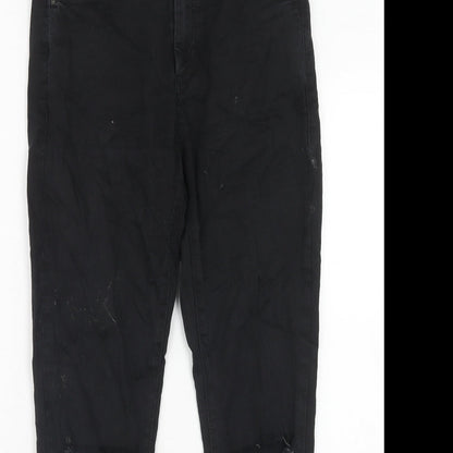 Topshop Womens Black Cotton Skinny Jeans Size 28 in L30 in Regular Zip