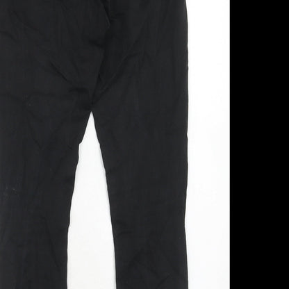 Topshop Womens Black Cotton Skinny Jeans Size 28 in L30 in Regular Zip