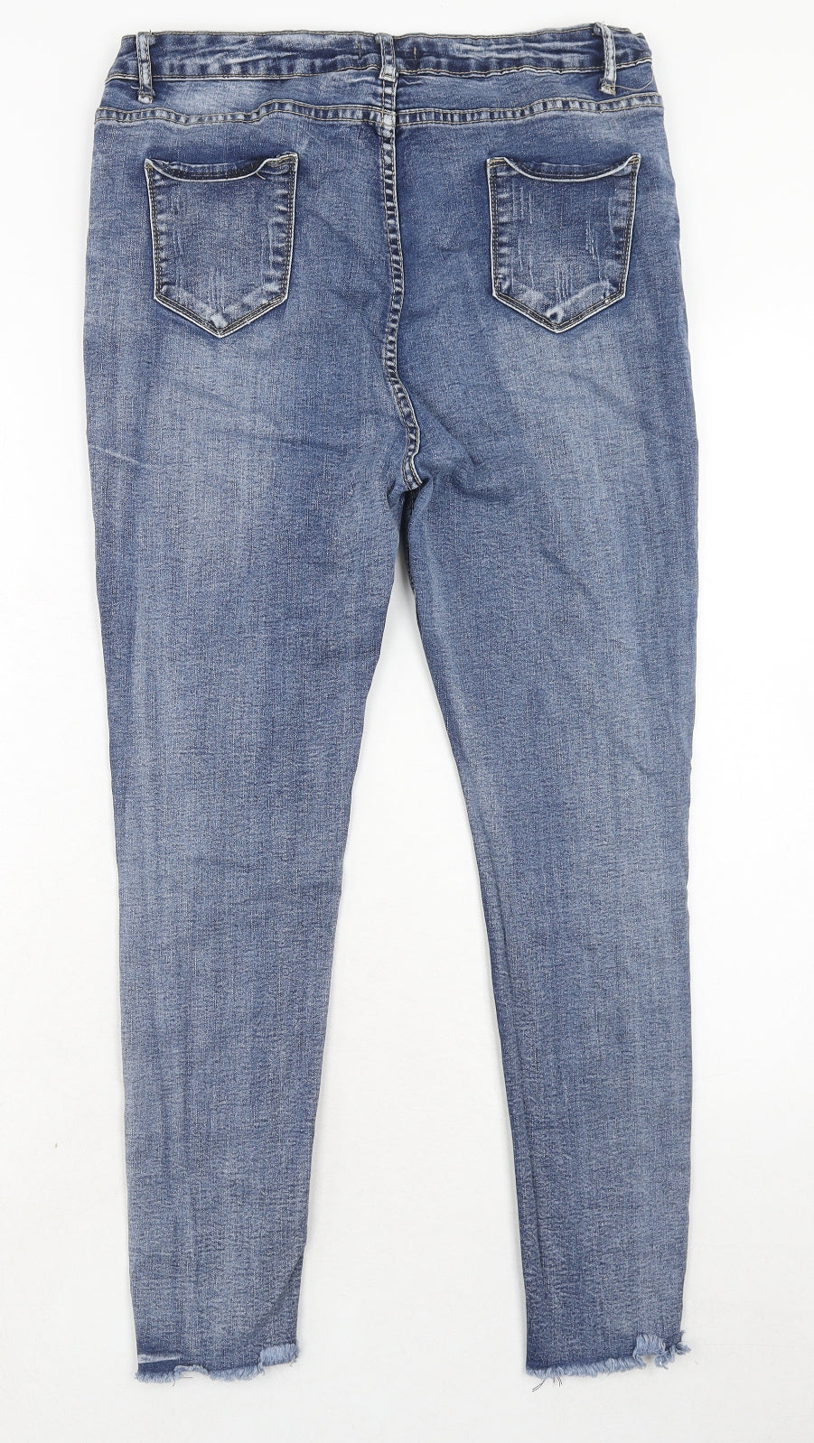 Eva B Womens Blue Cotton Skinny Jeans Size 32 in Regular Zip