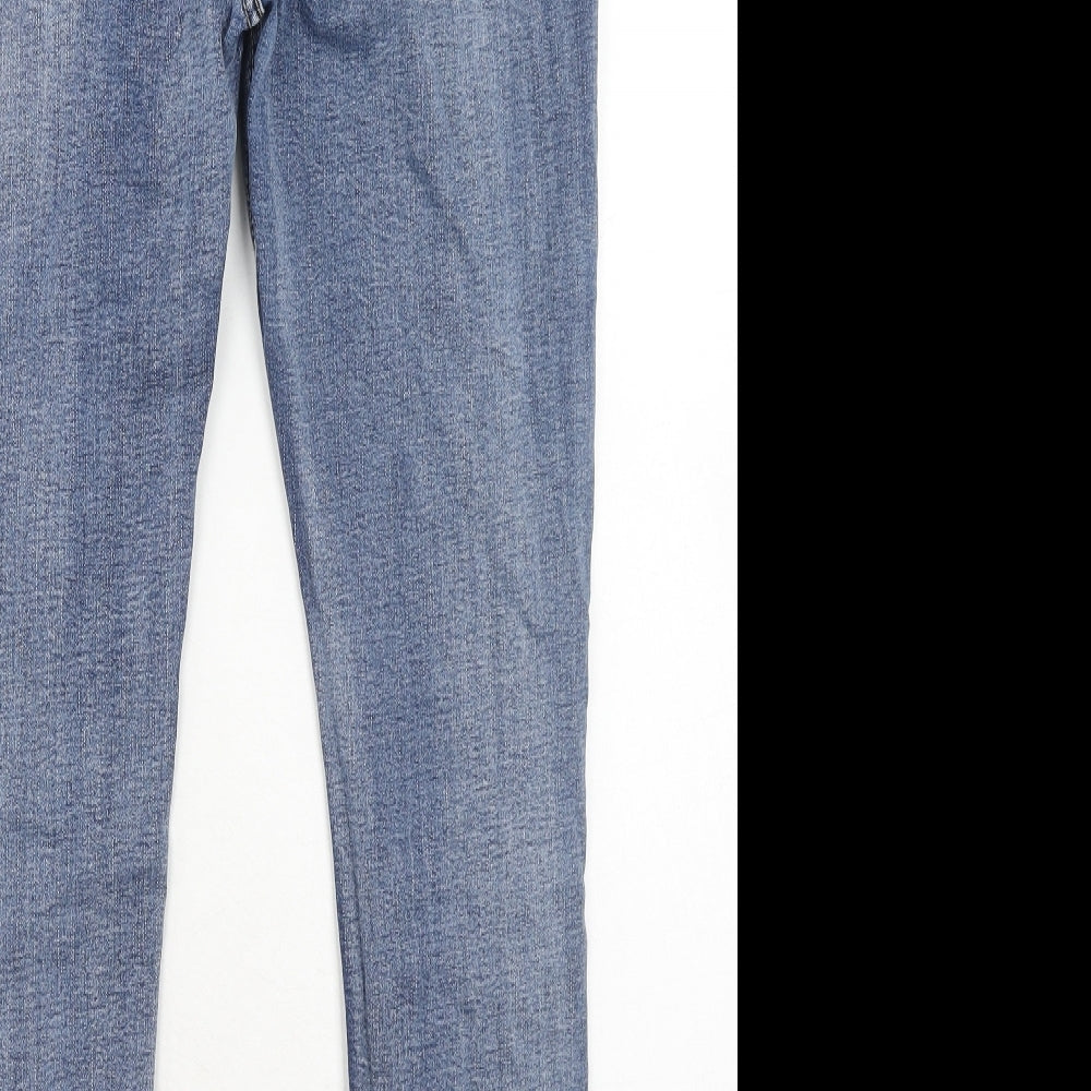 Eva B Womens Blue Cotton Skinny Jeans Size 32 in Regular Zip