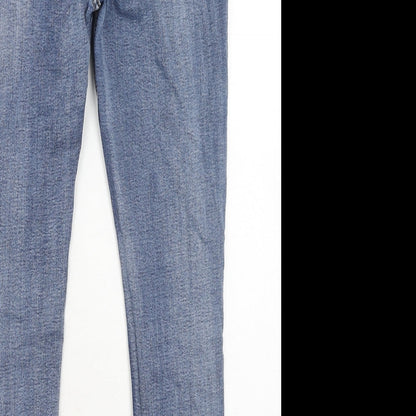 Eva B Womens Blue Cotton Skinny Jeans Size 32 in Regular Zip