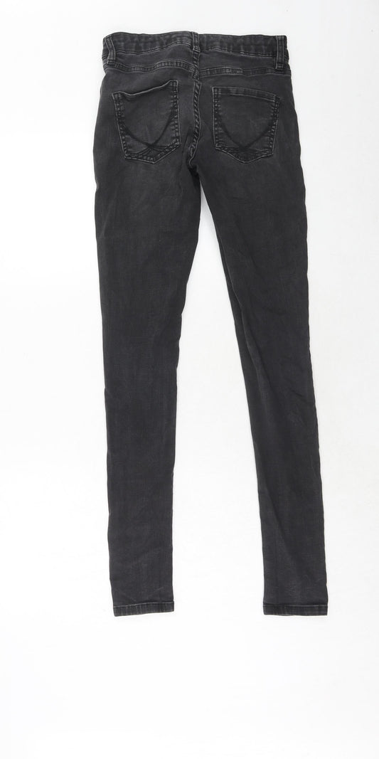 Oasis Womens Black Cotton Skinny Jeans Size 8 Regular Zip