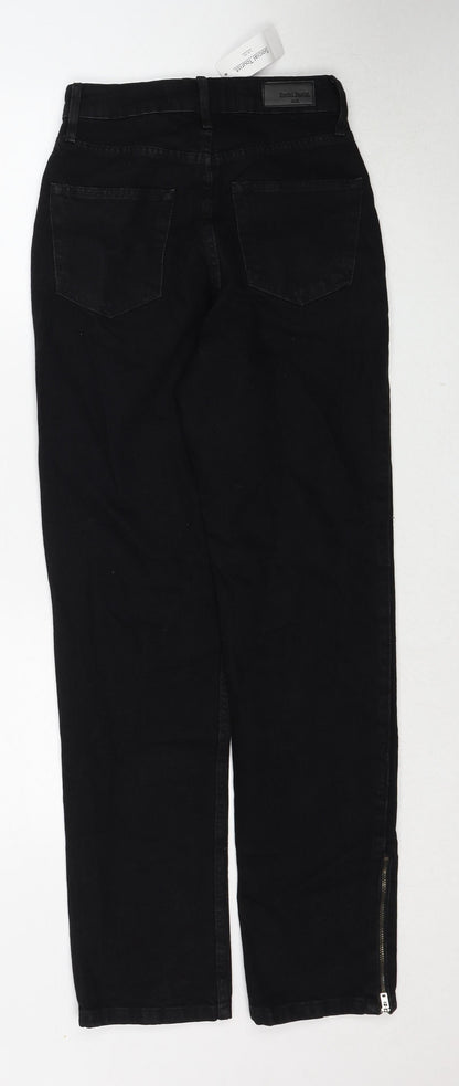 Social Tourist Womens Black Cotton Straight Jeans Size 24 in Regular Zip