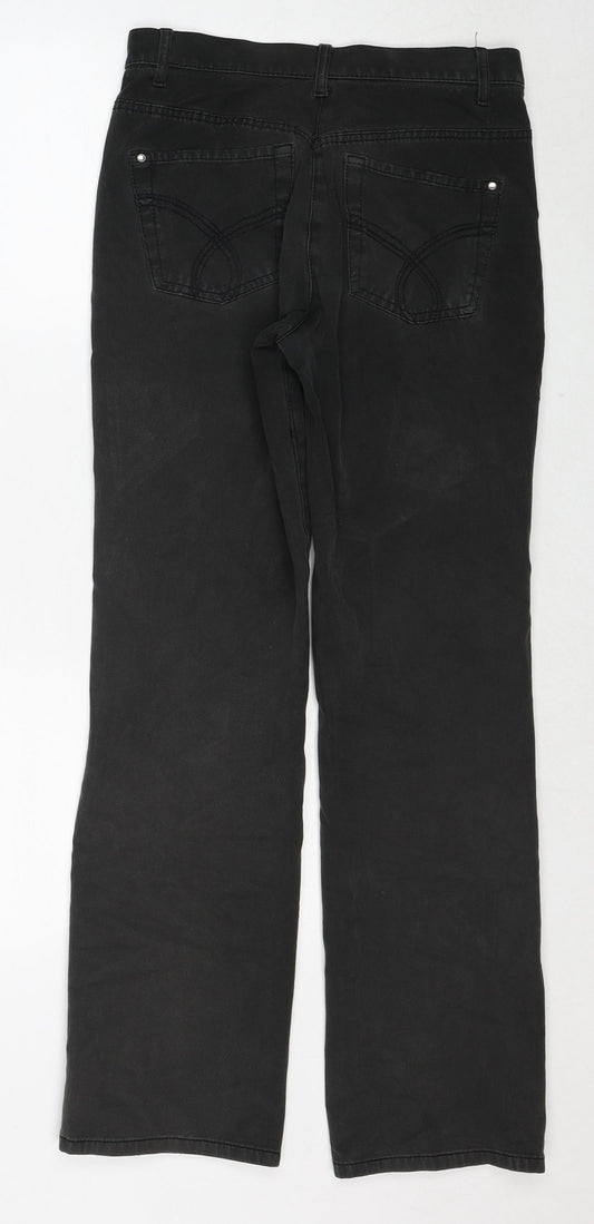 Olsen Womens Black Cotton Straight Jeans Size 28 in Regular Zip