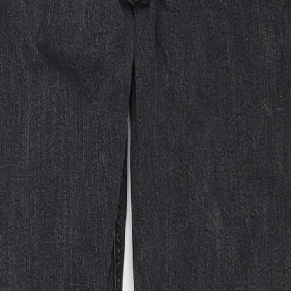 Gap Womens Black Cotton Straight Jeans Size S Regular Zip