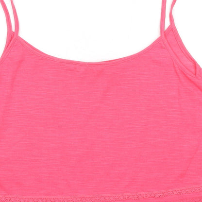 Womens UK Size 14 NEXT Pink Basic Tank
