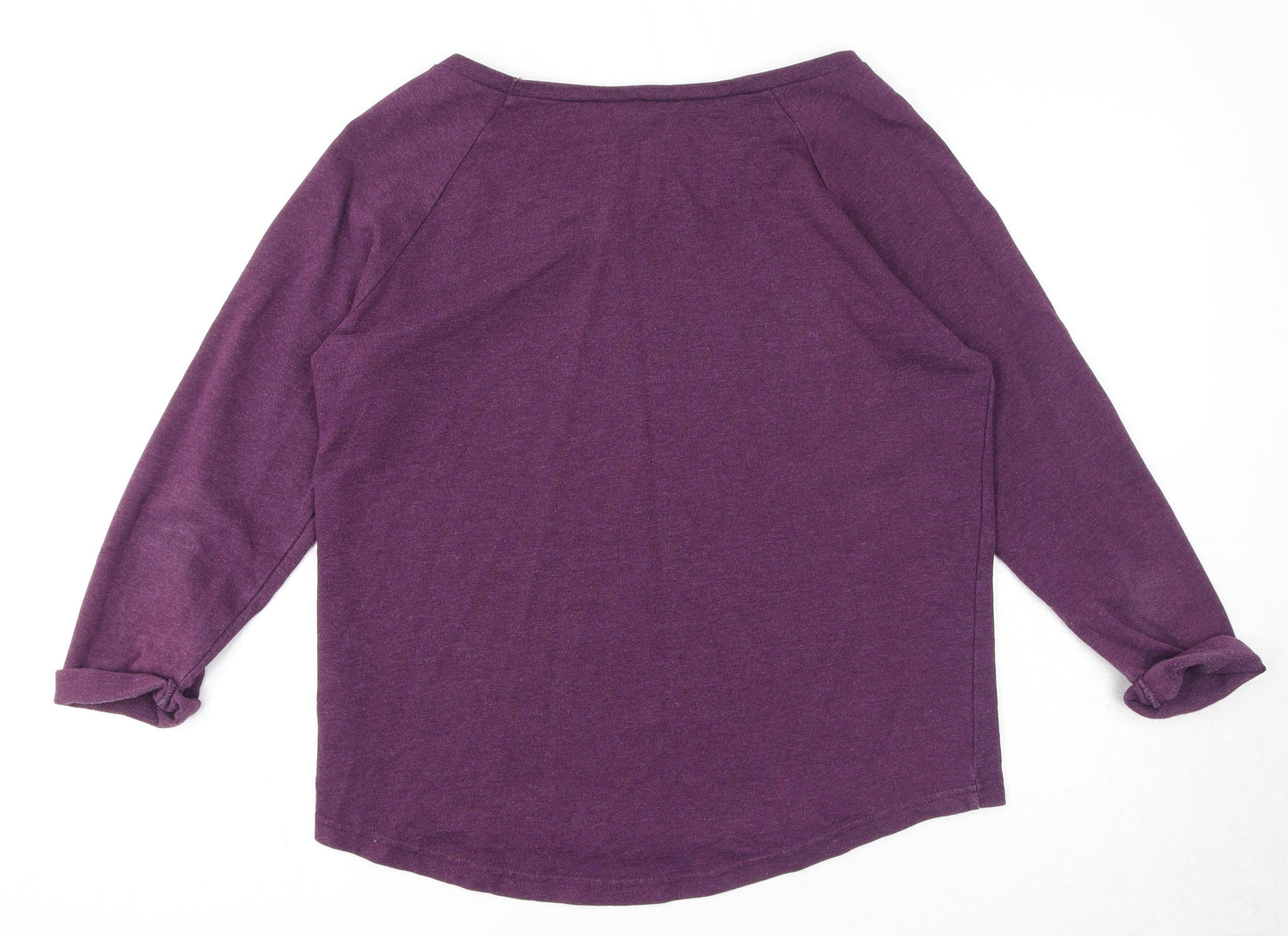 H&M Womens Purple Cotton Pullover Sweatshirt Size M Pullover - Meoow