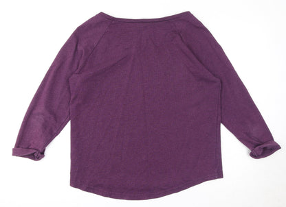 H&M Womens Purple Cotton Pullover Sweatshirt Size M Pullover - Meoow