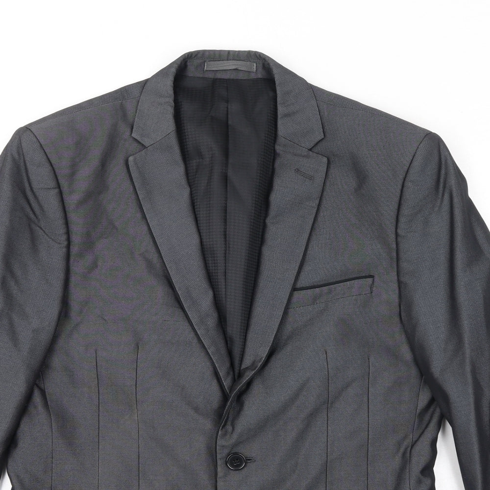Mens UK Size 38 OneSixFive Regular Grey Suit Jacket