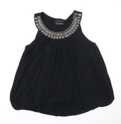 Womens UK Size 12 Cynthia Rowley Black Basic Blouse