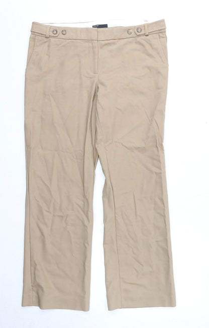 Womens UK Size 14 Marks and Spencer Regular Fit  Brown Trousers