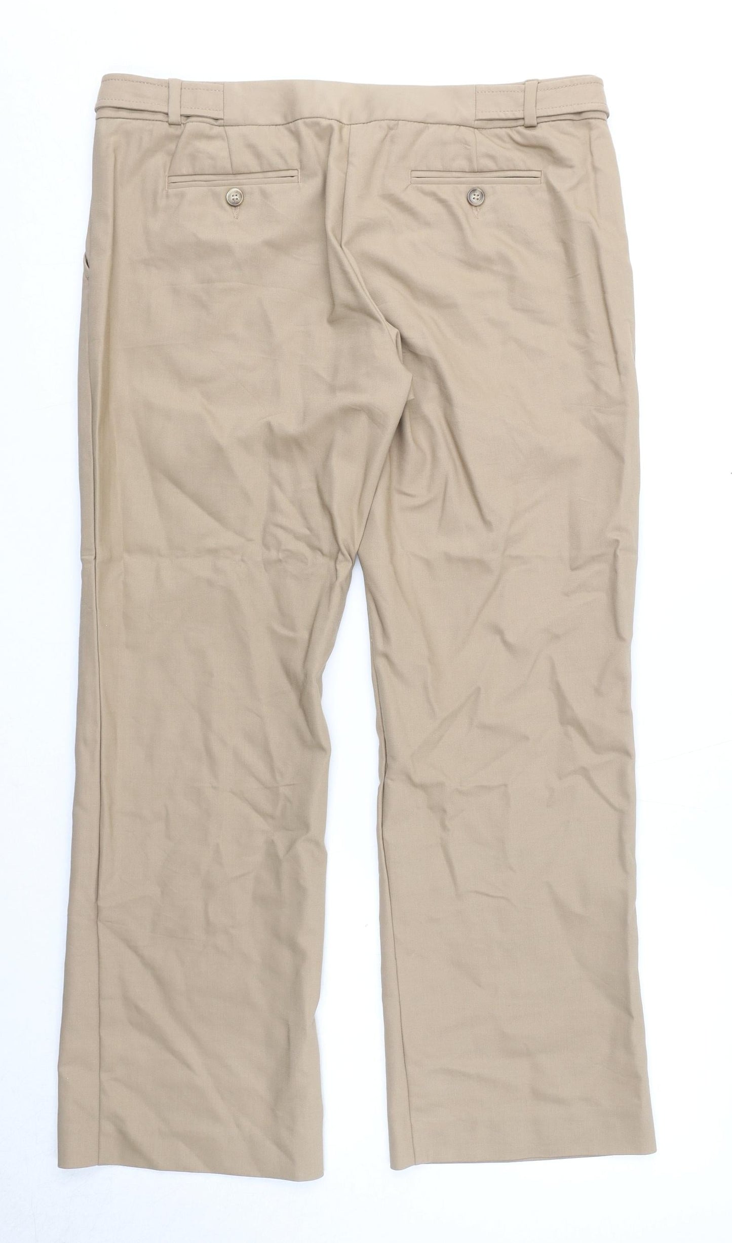Womens UK Size 14 Marks and Spencer Regular Fit  Brown Trousers