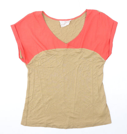 Womens UK Size 12 NEXT Brown Basic T-Shirt