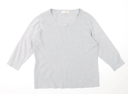 Womens UK Size 16 Marks and Spencer Grey Pullover Jumper