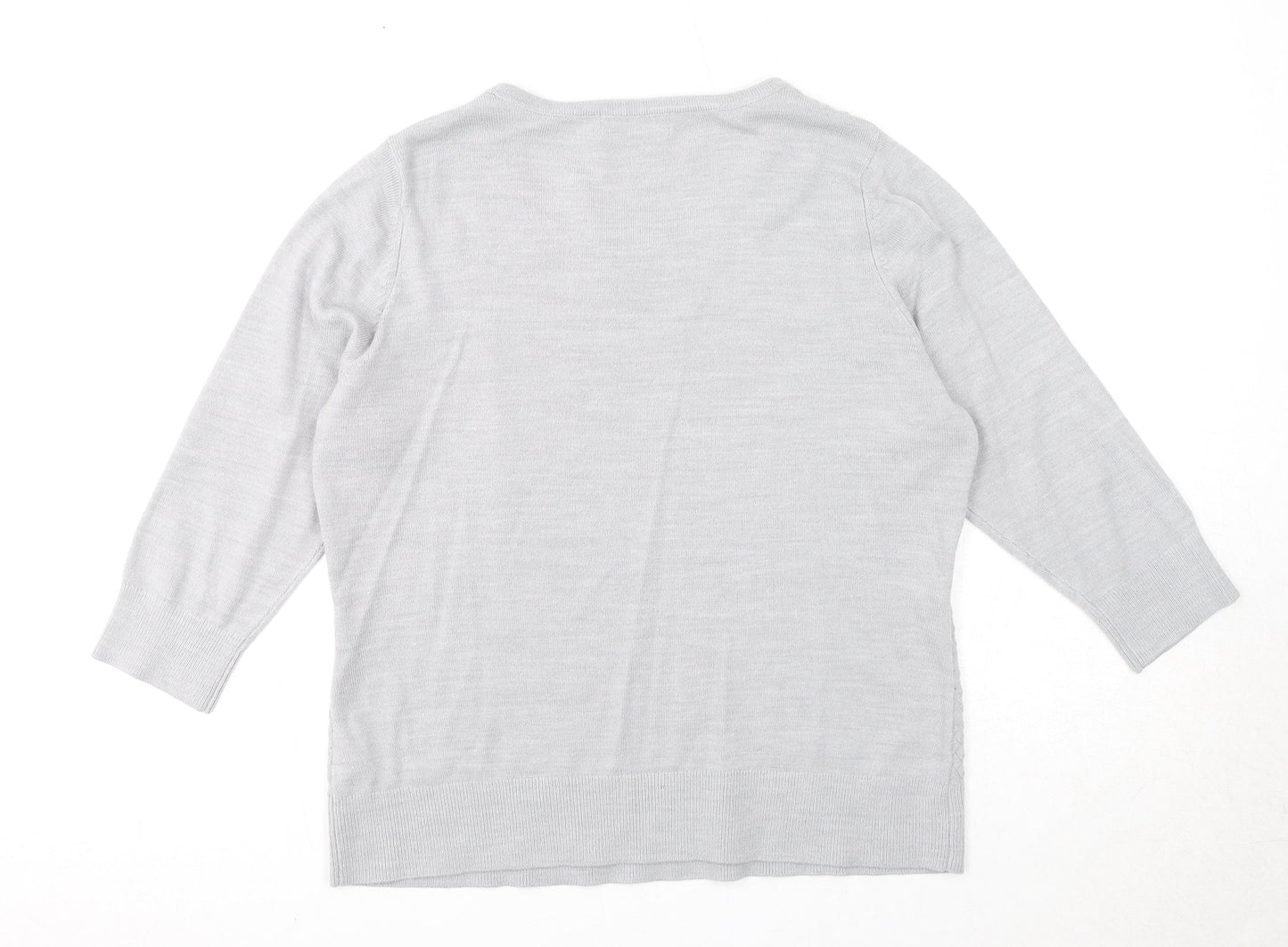 Womens UK Size 16 Marks and Spencer Grey Pullover Jumper