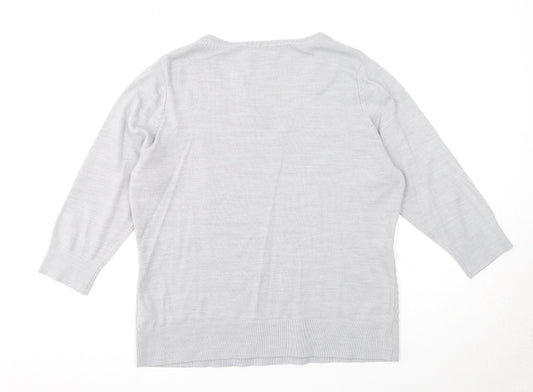 Womens UK Size 16 Marks and Spencer Grey Pullover Jumper