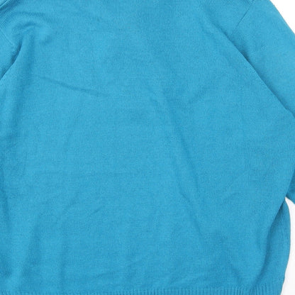 Womens UK Size 14 EWM Blue Pullover Jumper