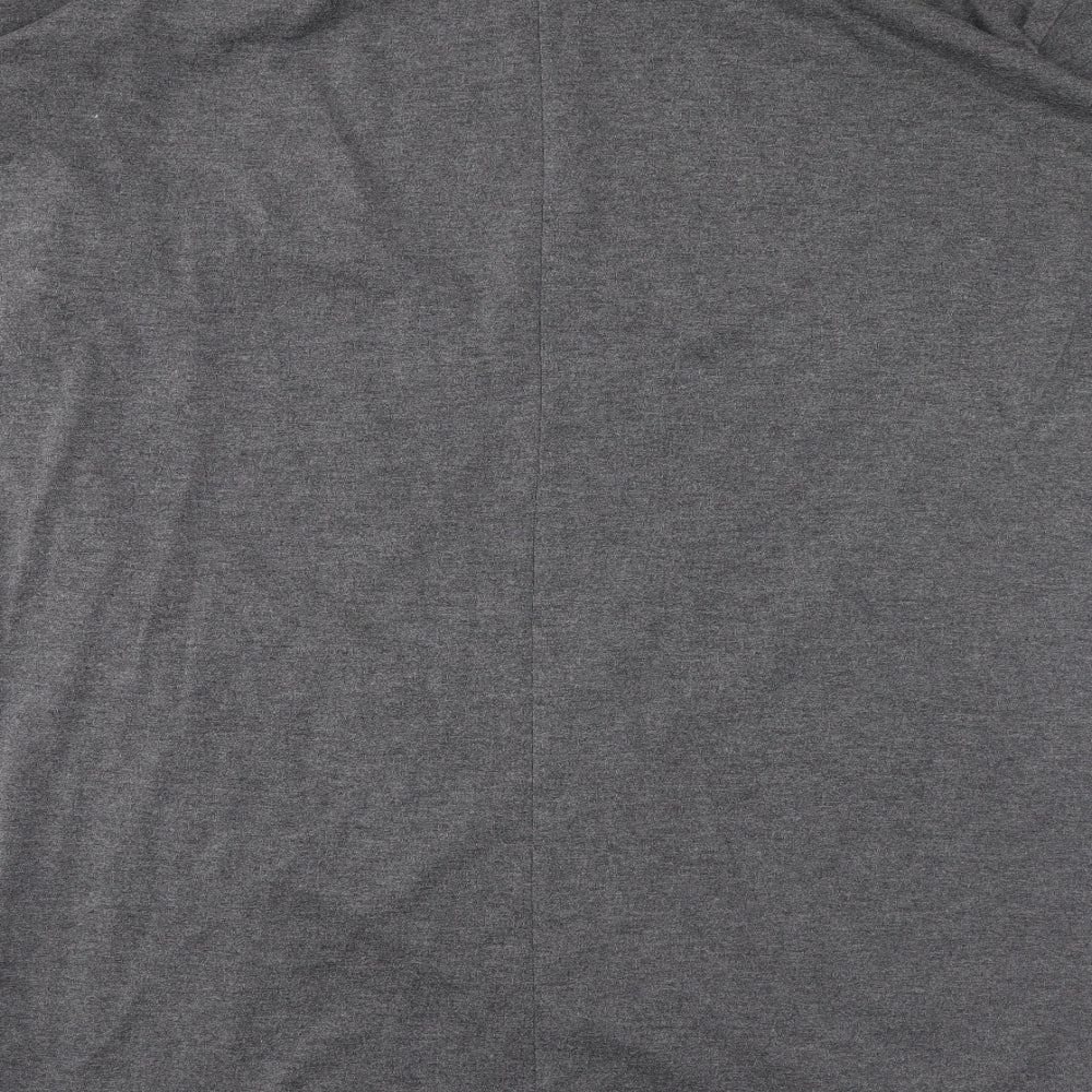 Bellambia Womens Grey Polyester Basic T-Shirt Size L Round Neck