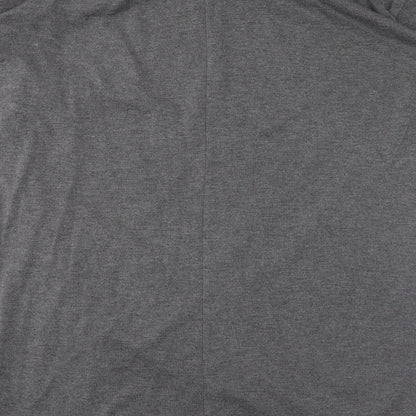 Bellambia Womens Grey Polyester Basic T-Shirt Size L Round Neck