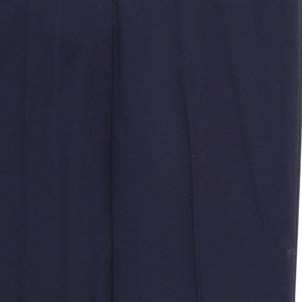 Womens UK Size 10 M&Co Regular Fit  Blue Trousers