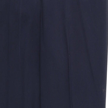 Womens UK Size 10 M&Co Regular Fit  Blue Trousers