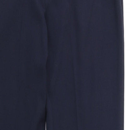 Womens UK Size 10 M&Co Regular Fit  Blue Trousers