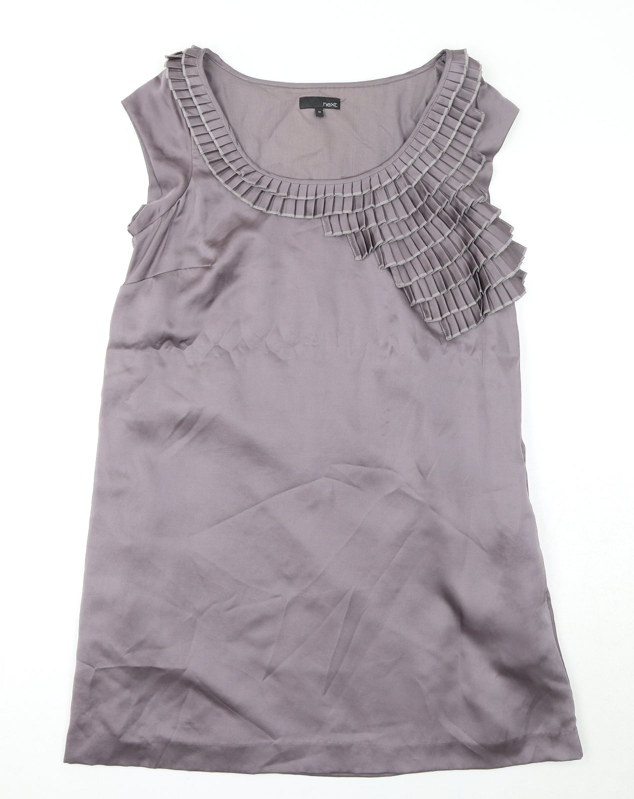 NEXT Womens Purple Polyester Shift Size 10 Boat Neck Pullover