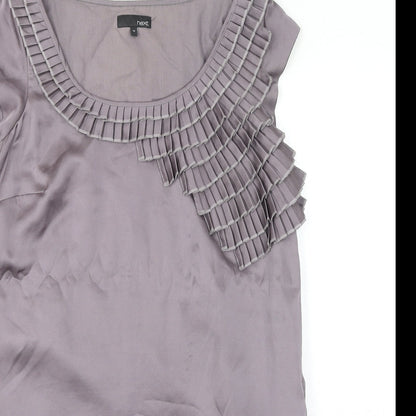 NEXT Womens Purple Polyester Shift Size 10 Boat Neck Pullover