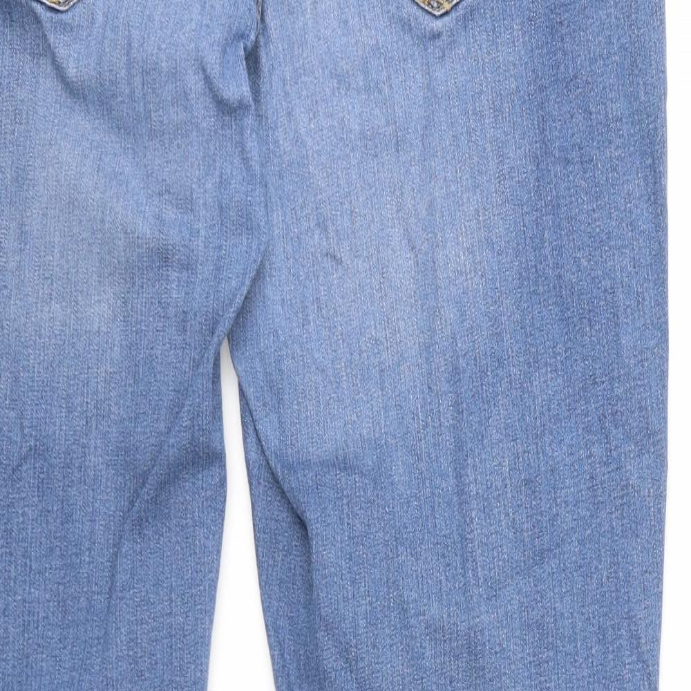 Gap Womens Blue Cotton Skinny Jeans Size 34 in Regular Button