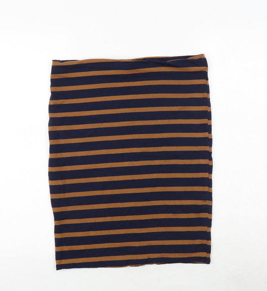 H&M Womens Multicoloured Striped Polyester Bandage Skirt Size M