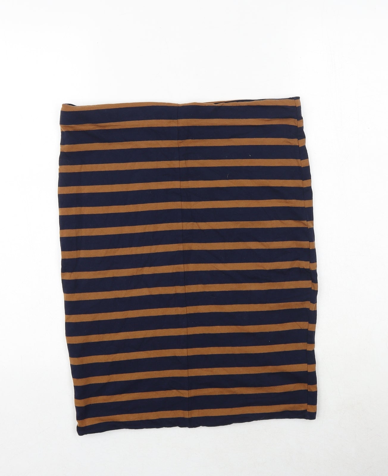 H&M Womens Multicoloured Striped Polyester Bandage Skirt Size M