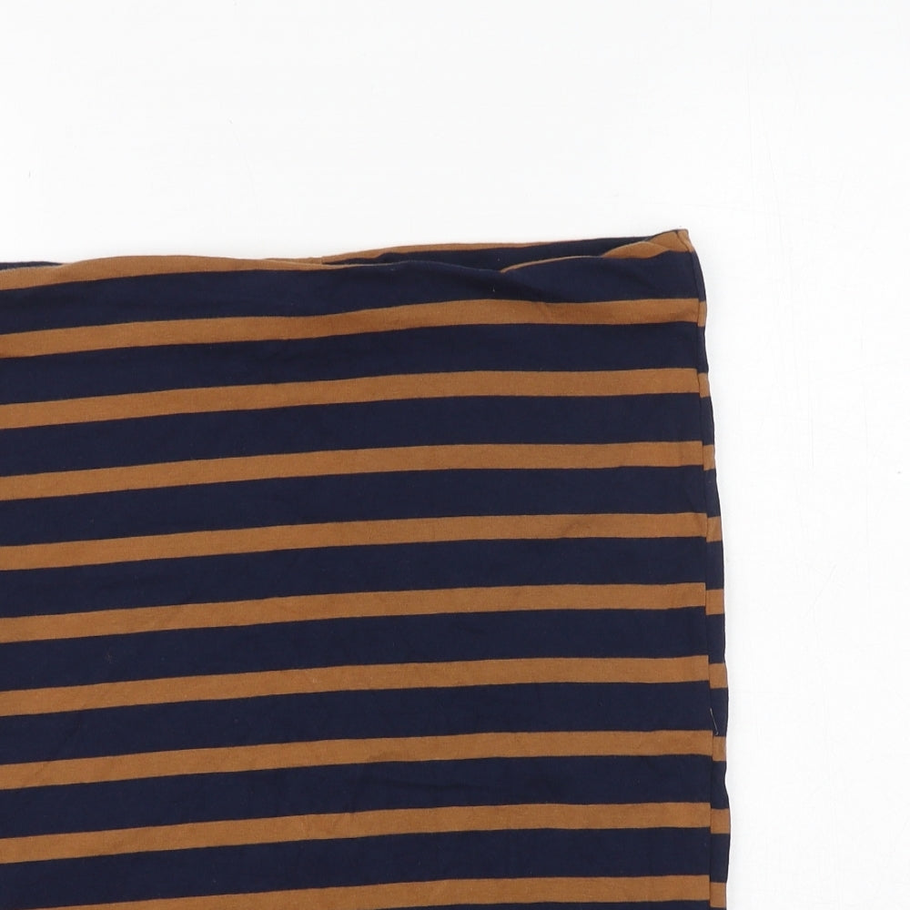 H&M Womens Multicoloured Striped Polyester Bandage Skirt Size M