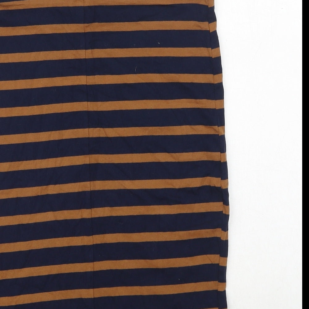 H&M Womens Multicoloured Striped Polyester Bandage Skirt Size M