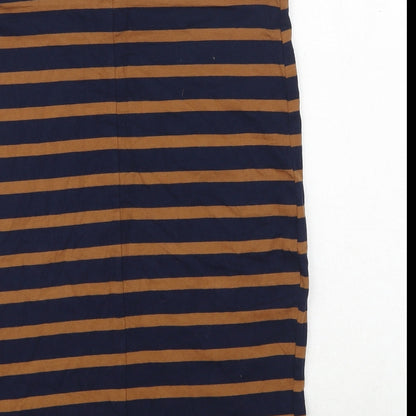 H&M Womens Multicoloured Striped Polyester Bandage Skirt Size M