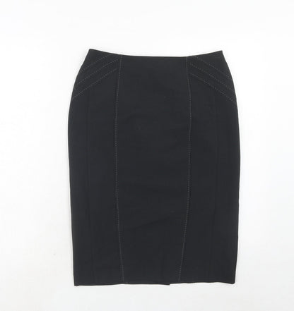 Marks and Spencer Womens Grey Polyester A-Line Skirt Size 10 Zip