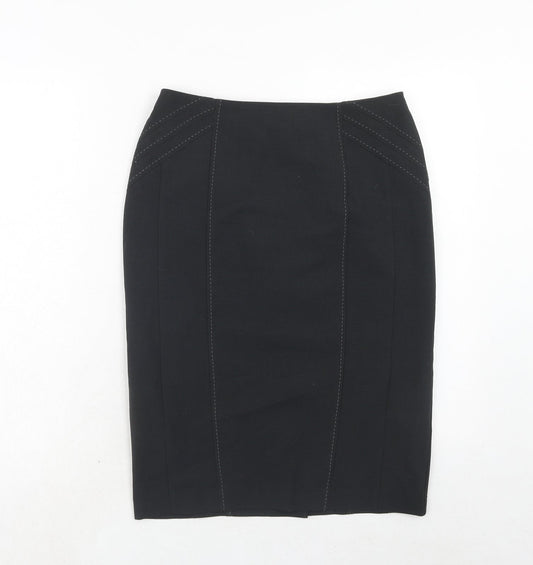 Marks and Spencer Womens Grey Polyester A-Line Skirt Size 10 Zip