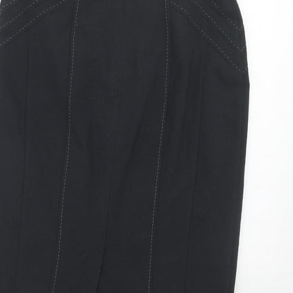 Marks and Spencer Womens Grey Polyester A-Line Skirt Size 10 Zip