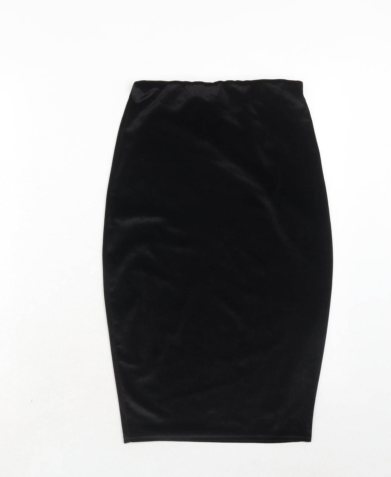 Boohoo Womens Black Polyester A-Line Skirt Size 8