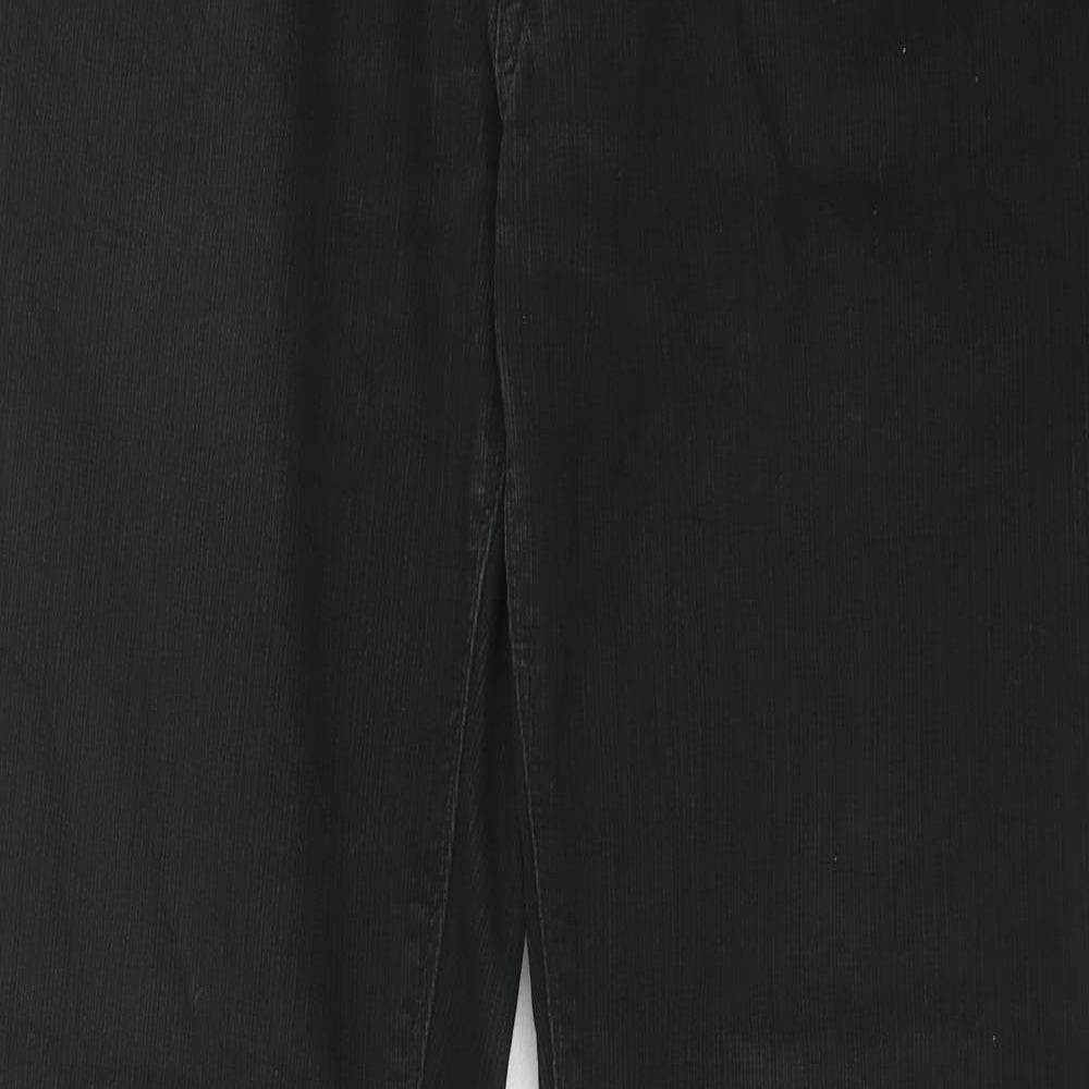 NEXT Womens Black Cotton Straight Jeans Size 32 in Regular Zip