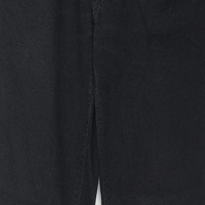 NEXT Womens Black Cotton Straight Jeans Size 32 in Regular Zip
