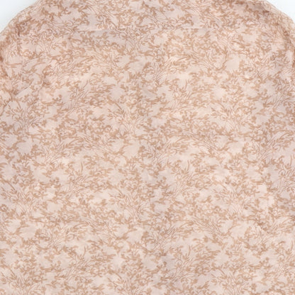 FOREVER 21 Womens Pink Geometric Polyester Basic Button-Up Size M Collared