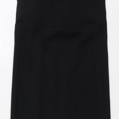 ASOS Womens Black Polyester A-Line Size 6 Off the Shoulder Zip