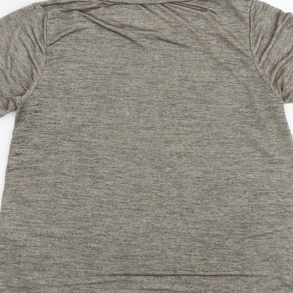 Womens UK Size S Oasis Beige Basic T-Shirt