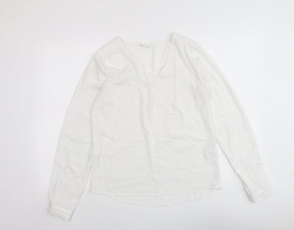 Womens UK Size S VILA White Basic Blouse