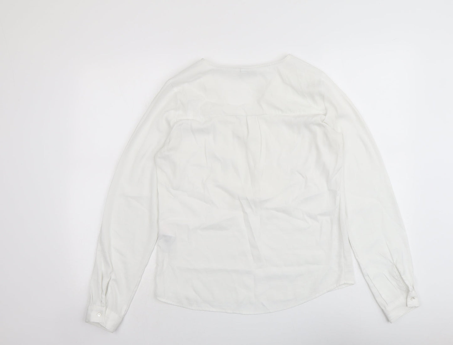 Womens UK Size S VILA White Basic Blouse