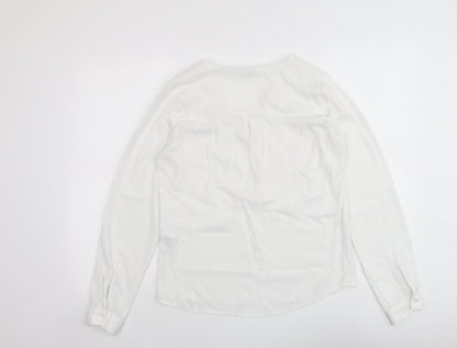 Womens UK Size S VILA White Basic Blouse