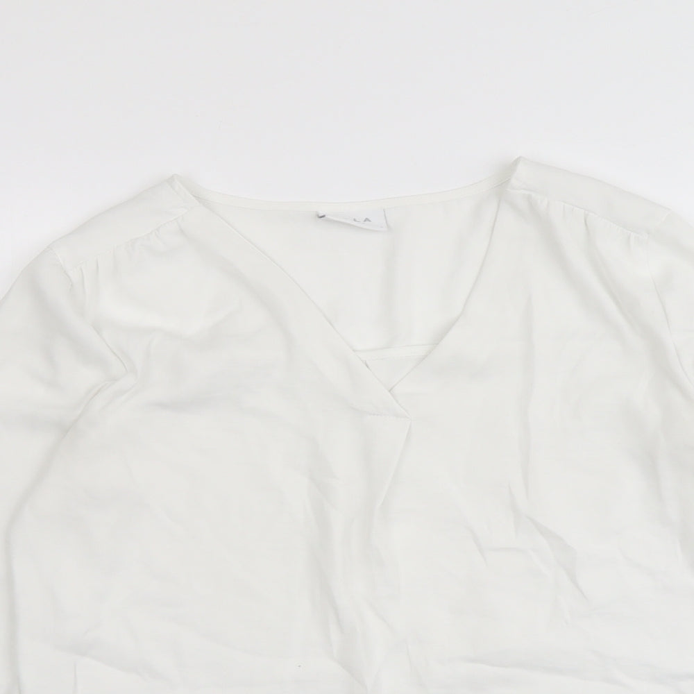 Womens UK Size S VILA White Basic Blouse