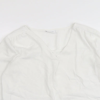 Womens UK Size S VILA White Basic Blouse