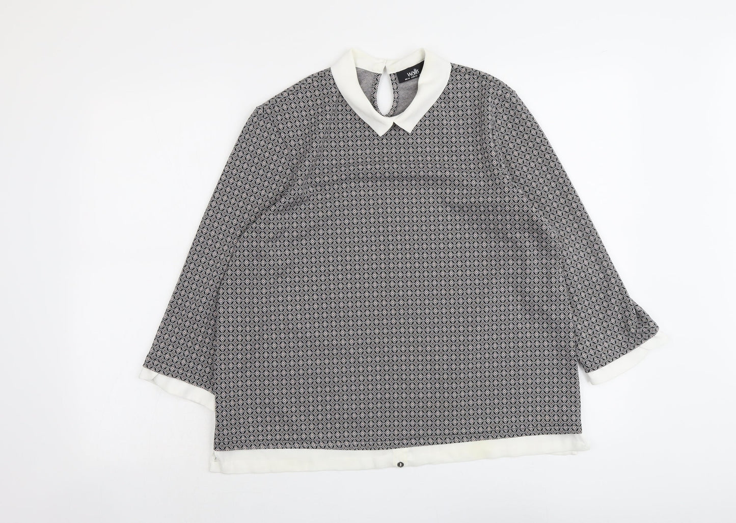 Womens UK Size 14 Wallis Grey Basic Blouse