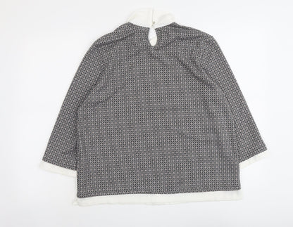 Womens UK Size 14 Wallis Grey Basic Blouse